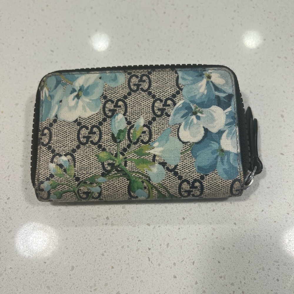 Gucci bloom floral card case holder wallet